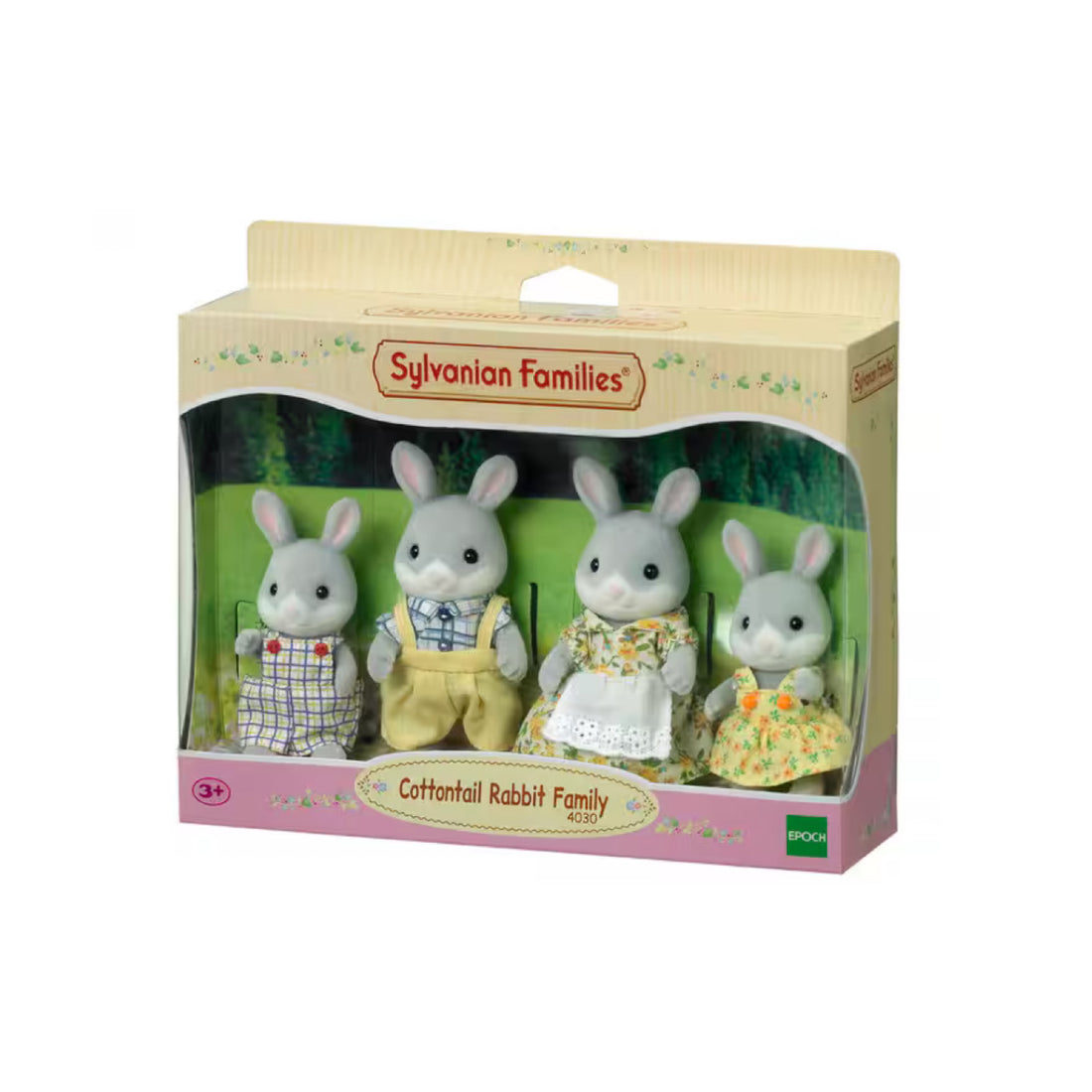 SylvanianFamilies森贝儿家族｜Cottontail Family Animal Rabbit Figure Doll Kids Playing Toy棉尾兔一家四口站宝/玩具/过家家4030