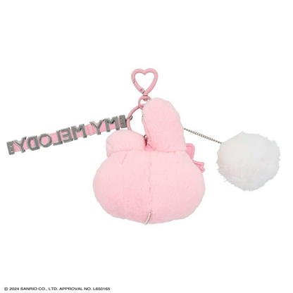 Sanrio三丽鸥｜Sanrio Plush Keychain偶像系列毛绒大脸华丽字母钥匙扣/挂件｜约14×6×7cm