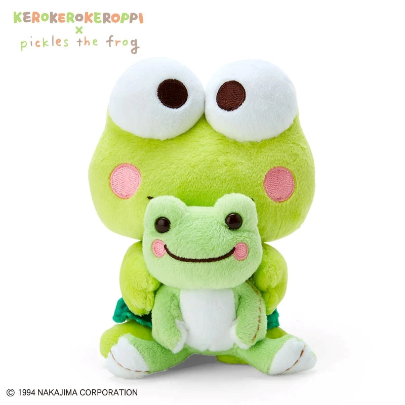 Sanrio｜Kerokero Keroppi 大眼蛙✖️泡菜蛙联名玩偶/挂件｜公仔约H15 x W11 x D13cm/挂件约10×4×9cm