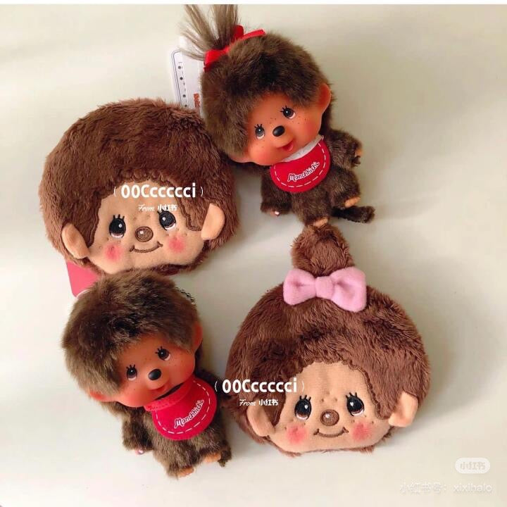 Monchhichi｜Mascot Coin Case｜H9.7 x W10 x D1.5cm approx.