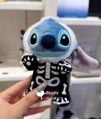 Disney迪士尼｜Fluffy Plush Keychain  / Halloween Skeleton万圣节骷髅玩偶挂件/包挂｜ 约高17cm