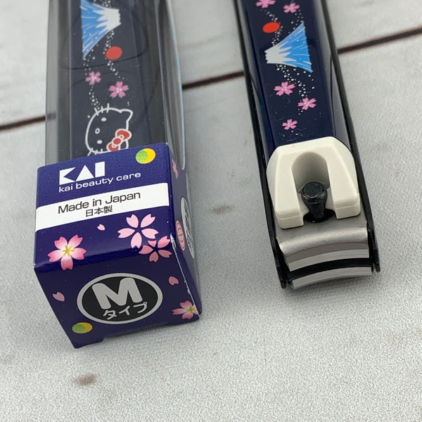 KAI贝印｜Hello Kitty Wafu Nail Clipper Standard M Fujisan Mount Fuji凯蒂猫和风富士山不锈钢指甲钳M号/防飞溅