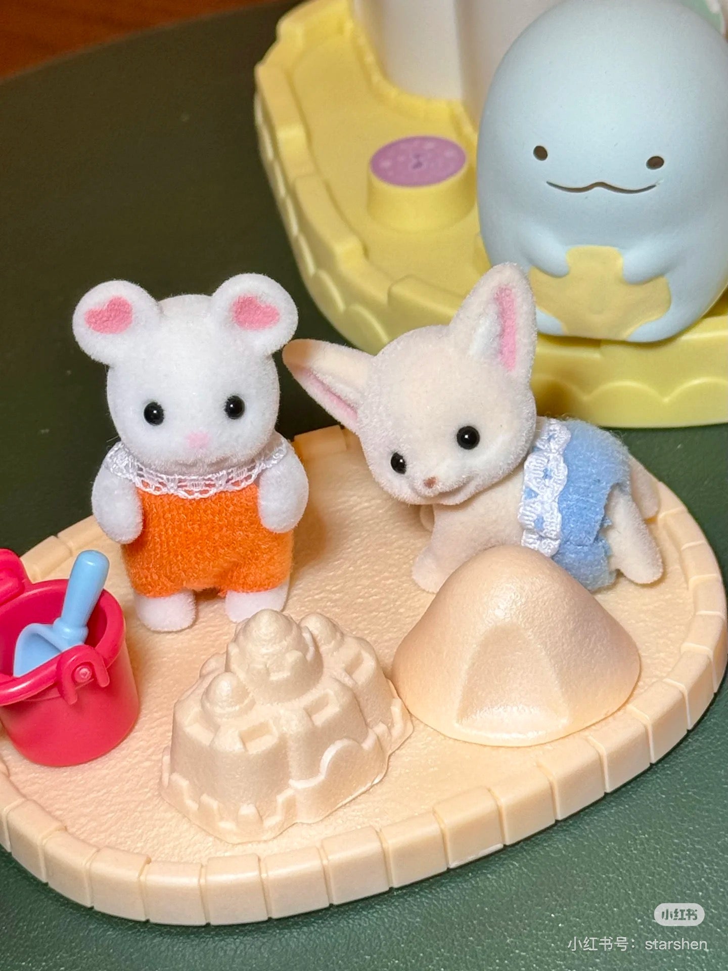 SylvanianFamilies森贝儿家族｜Nursery Sandbox &amp; Pool/Flora Rabbit幼儿园沙盘和泳池+垂耳兔站宝套组/玩具/过家家5746