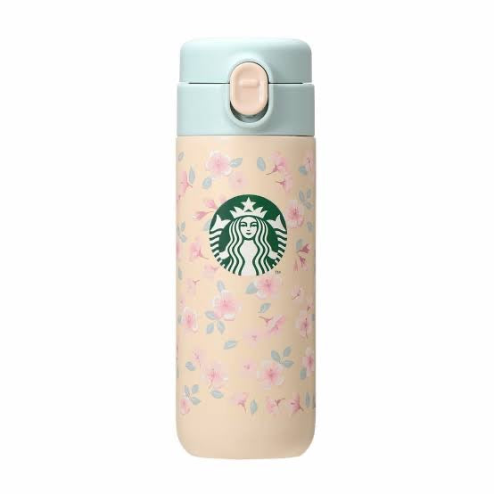 Starbucks日本星巴克｜樱花限定花卉不锈钢保温保冷杯｜381ml