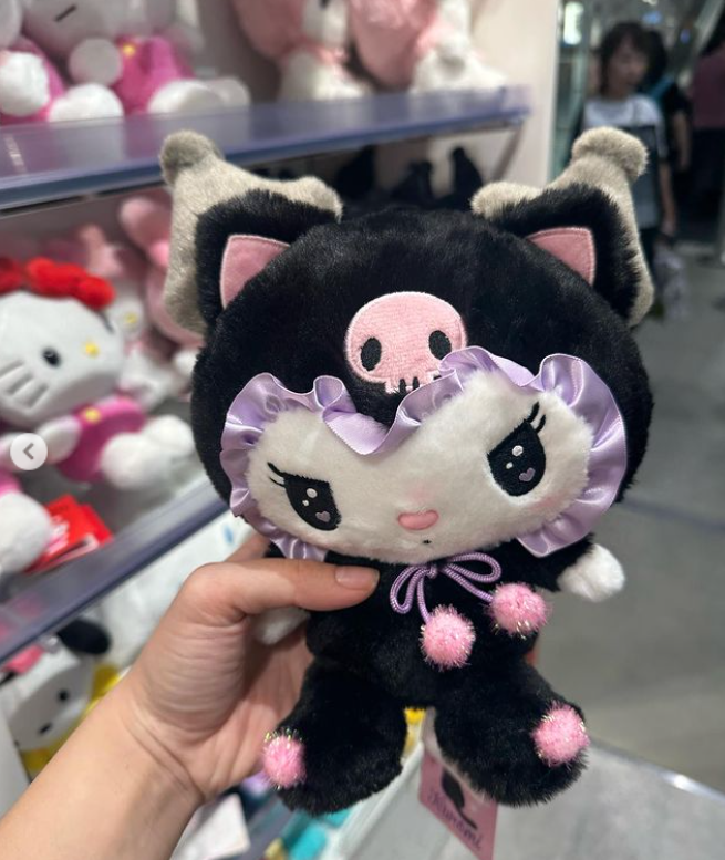 Sanrio三丽鸥｜Nakajima Plush Toy (M) - Kuromi / Black Cat Baby库洛米生日黑猫系列毛绒玩偶/公仔/M号｜约13.9 x 23.2 x 34.5cm