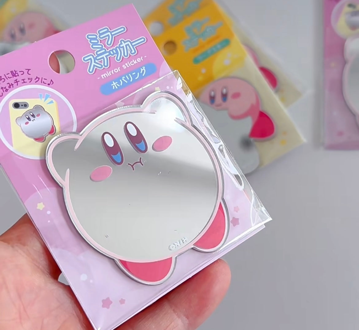 Kirby星之卡比｜Kirby Acrylic Mirror Sticker 超可爱镜子贴纸/1枚｜约H60×W60×D2mm