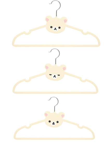 Rilakkuma轻松熊｜ Favorite Things - 3x Hanger Set San-X最喜欢的东西系列可爱熊头PP衣架/每个表情不同/3件1组｜约220 x 410 x 5 mm