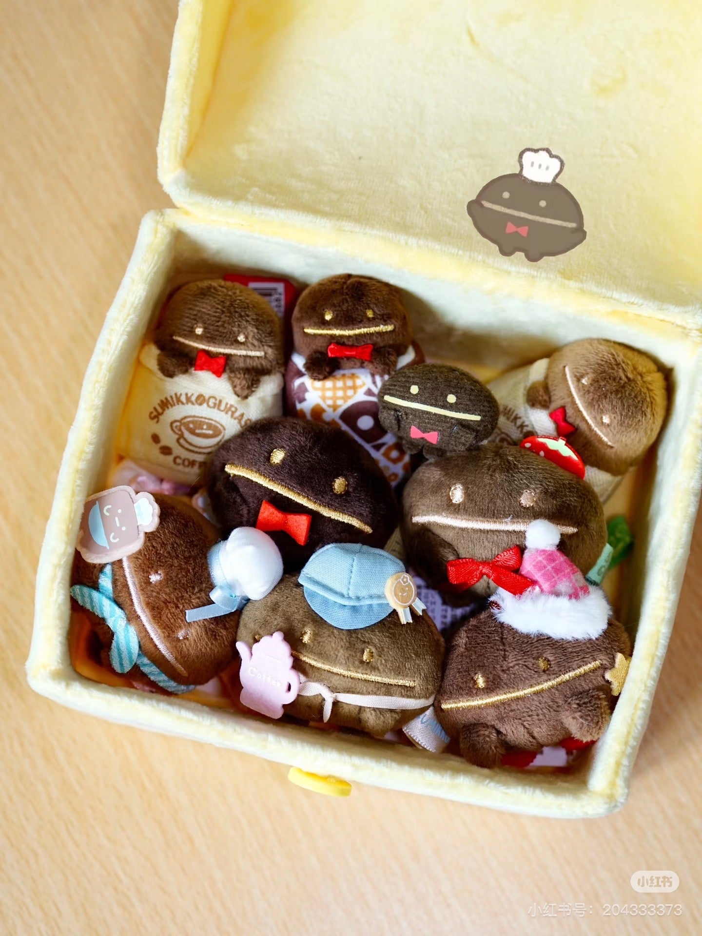 Sumikko gurashi｜Bean Master mini Tenori Plush Doll Chocolate Fair San-X Japan｜60×55×50mm approx.