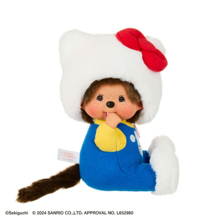 Monchhichi｜Hello Kitty x Monchhichi Big Face Plush Toy｜H18×W10×D7.5cm approx.