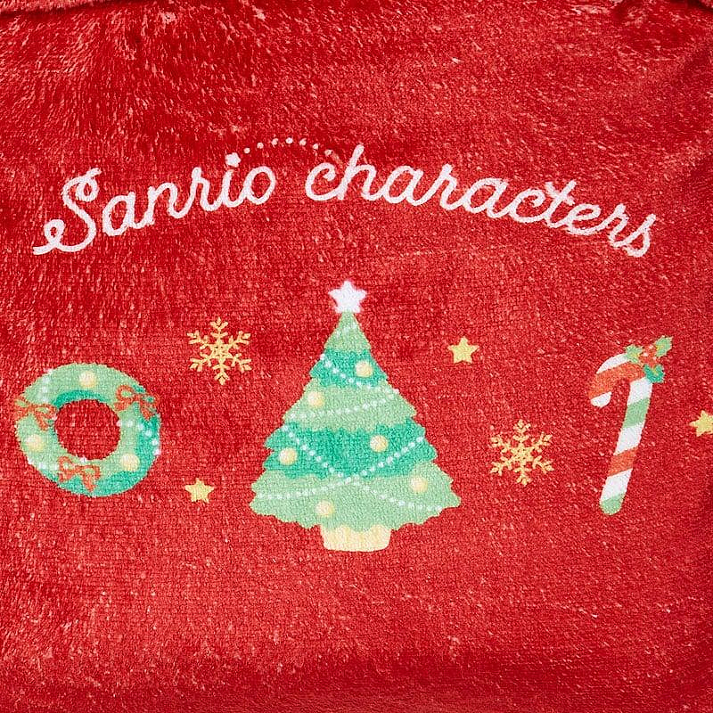 Sanrio三丽鸥｜Cushion Blanket - Christmas 2024圣诞限定可收纳加绒加厚盖毯丝绒抱枕/靠垫/正反面都可爱｜约105×1×70cm