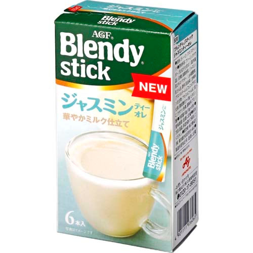 AGF｜Blendy stick茉香奶茶速溶粉/茉莉茶香气/热水冲半杯后加入半杯冰牛奶｜6支【24.06.30】