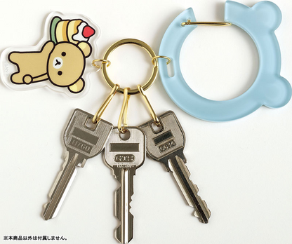 Rilakkuma轻松熊｜Favorite Things Carabiner Key最喜欢的东西系列亚克力吊饰金属钥匙扣挂件/有3个挂钩｜约160×85mm