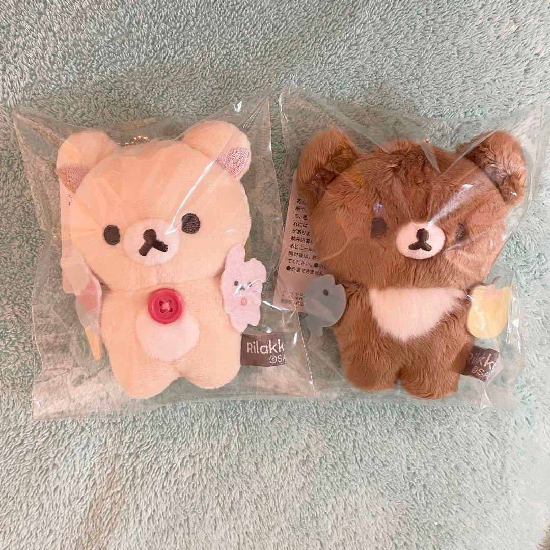 Rilakkuma轻松熊｜ Favorite Things Plush Keychain San-X最喜欢的东西系列小棕熊拿冰淇淋毛绒玩偶挂件/包挂｜约110×90×50mm