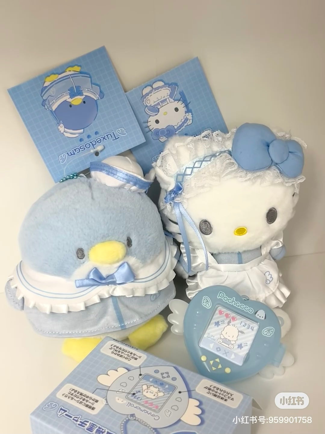 Sanrio｜蓝色幻想水色天使系列挂件/包挂｜約幅10.5×奥行8×高さ15cm