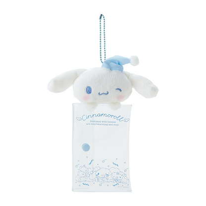 Sanrio三丽鸥｜Japan Sanrio Original Clear Case with Mascot - Cinnamoroll / Sleepy Time玉桂狗甜梦系列困困大耳狗透明手机盒/零钱包/卡包｜约14×3×19cm