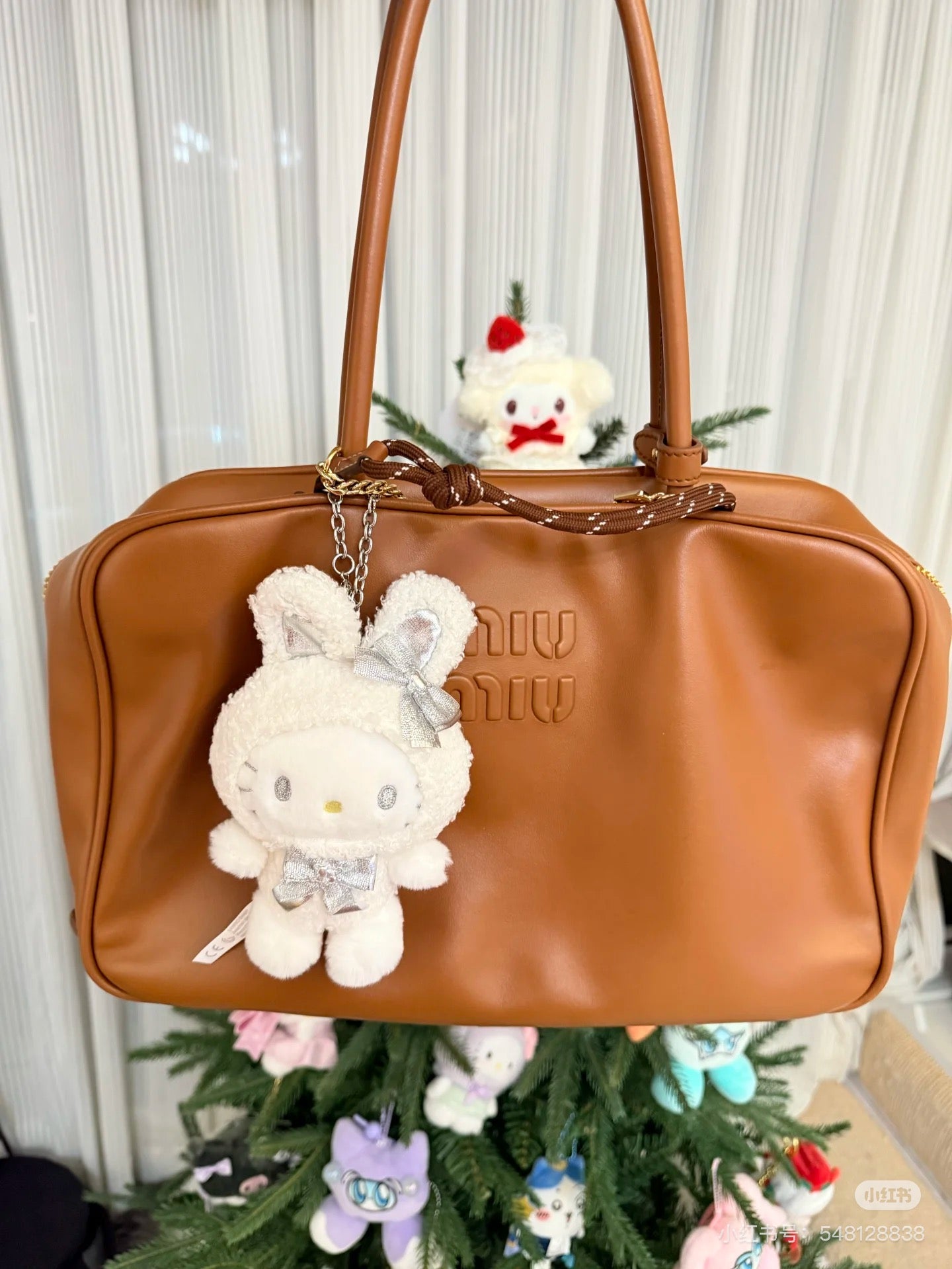 Sanrio三丽鸥｜Mascot Charm / Fluffy Snow Rabbit冬日毛茸茸银白初雪小兔系列可爱角色玩偶挂件/包挂｜约10×4×16.5cm