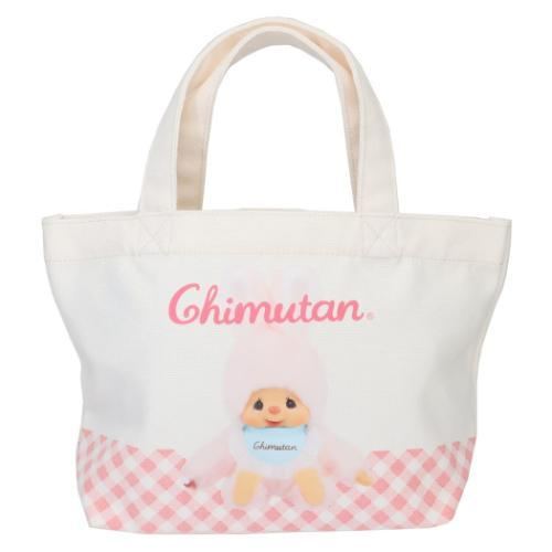 Monchhichi｜Mini Tote Bag - Chimutan Gingham Pink｜310×200×120mm approx.