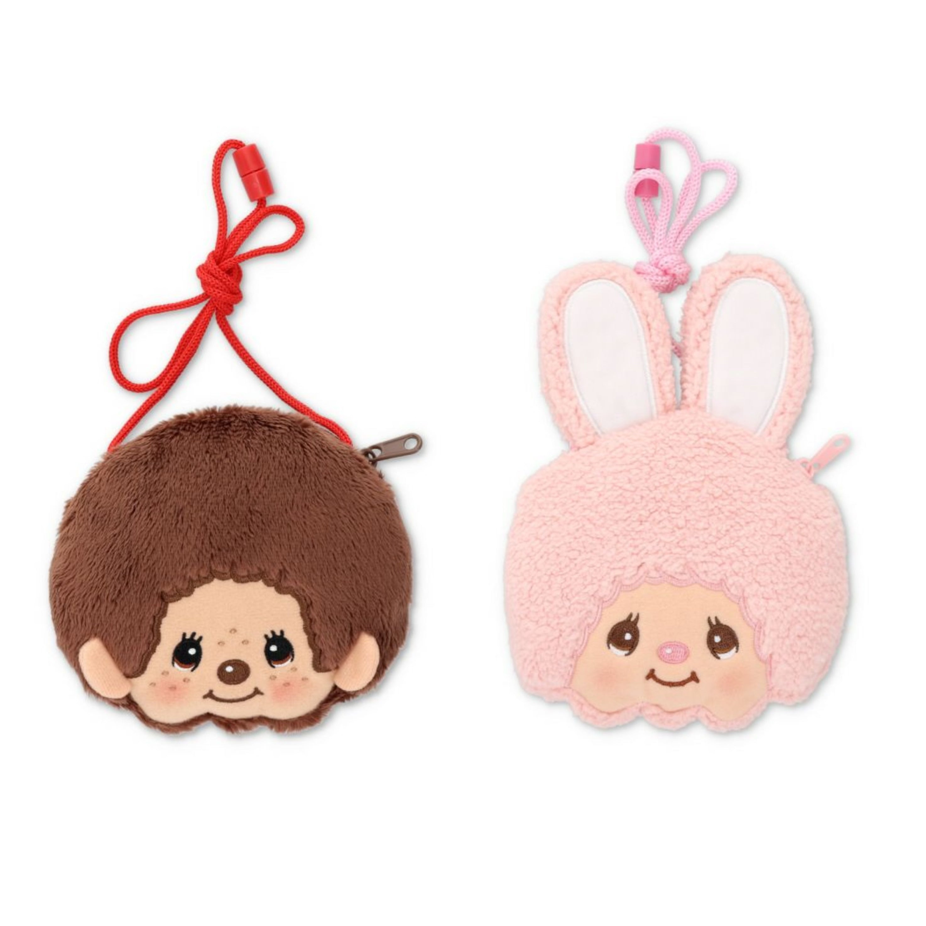 Monchhichi｜Mascot Neck Pouch｜H12.5×W13.5×D2.5cm approx.