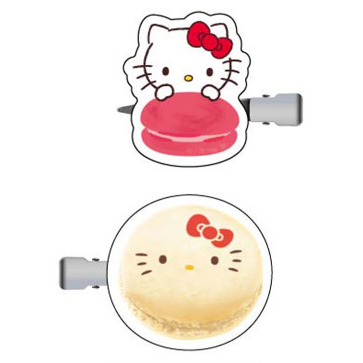 Sanrio三丽鸥｜HASEPRO Sanrio Macaron Hair Clip Peko-chan可爱角色马卡龙亚克力发夹/刘海夹/1对｜约40×40×3mm