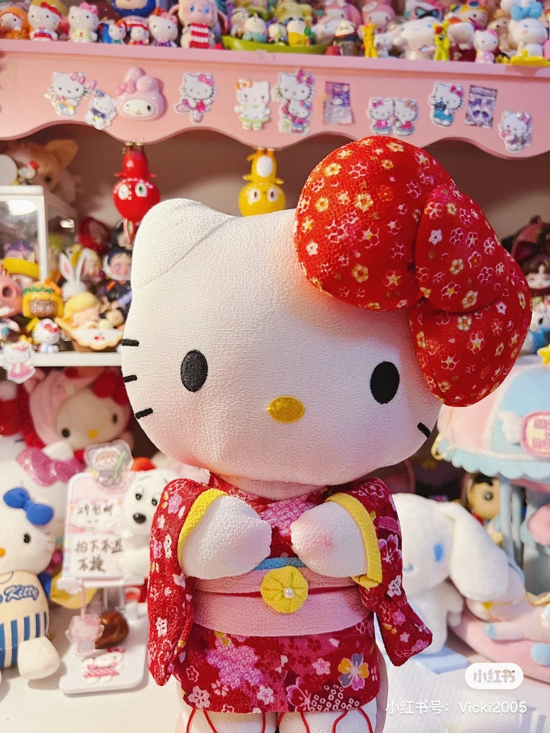 Sanrio三丽鸥｜和服Hello kitty玩偶/公仔｜高约20cm