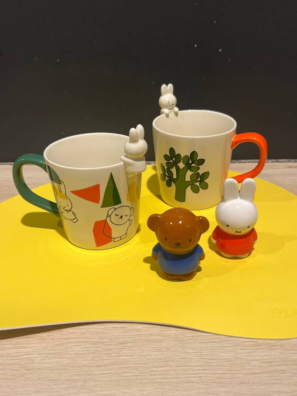 Miffy米菲｜可爱立体兔兔马克杯/绿柄/橙柄可做对杯/盒子可做礼物盒/杯底也有彩色米菲图案