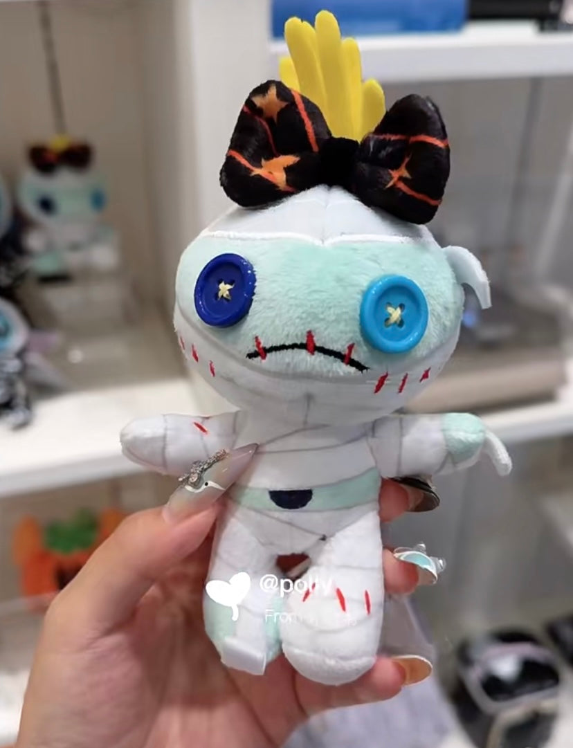 Disney迪士尼｜Fluffy Plush Keychain  / Halloween Skeleton万圣节骷髅玩偶挂件/包挂｜ 约高17cm