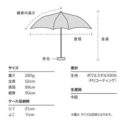 WPC｜哆啦A梦✖️WPC联名99%防紫外线mini轻量折叠伞/晴雨两用｜打开伞骨50cm