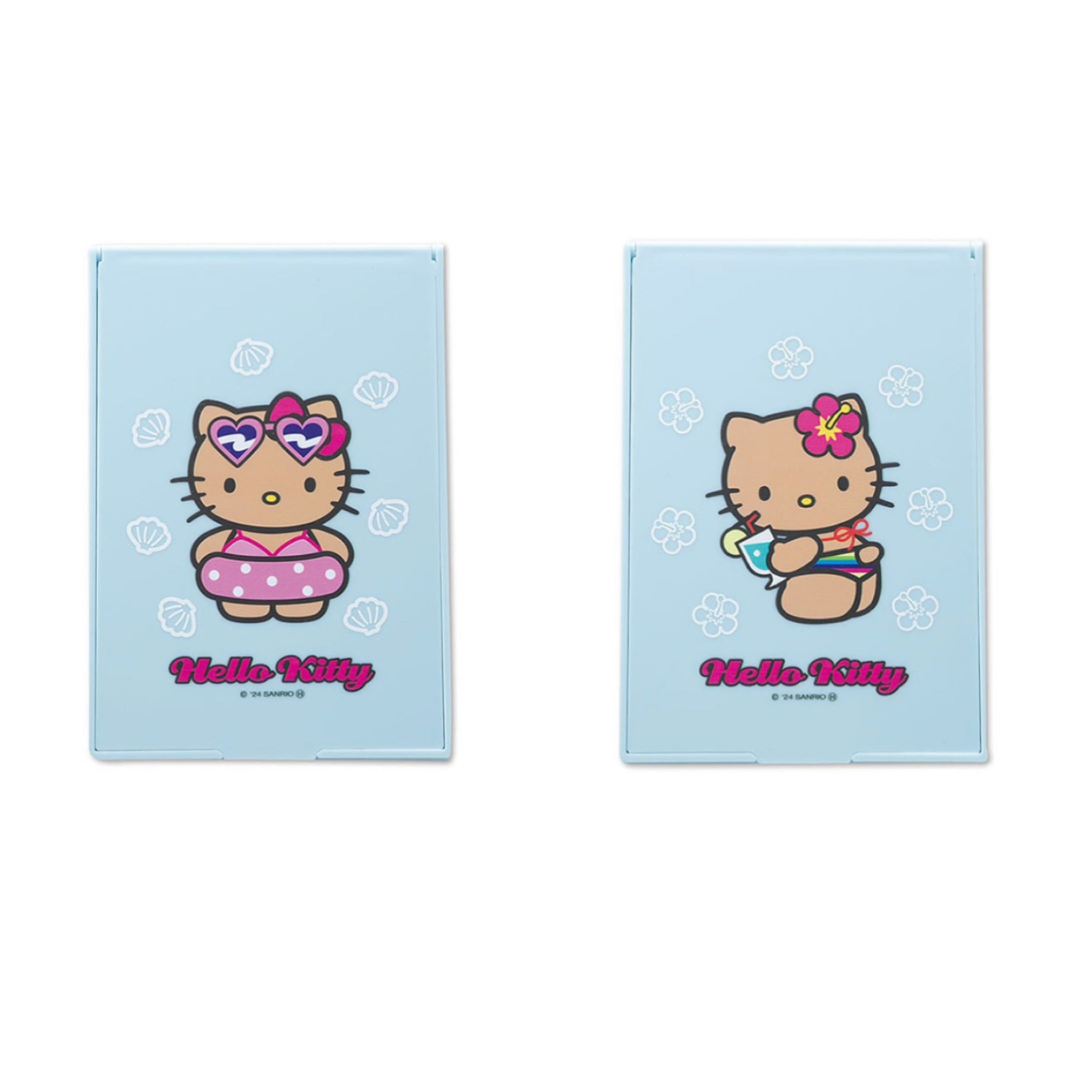 Sanrio三丽鸥｜Avail联名黑皮Hello Kitty折叠镜子｜约H16xW11cm