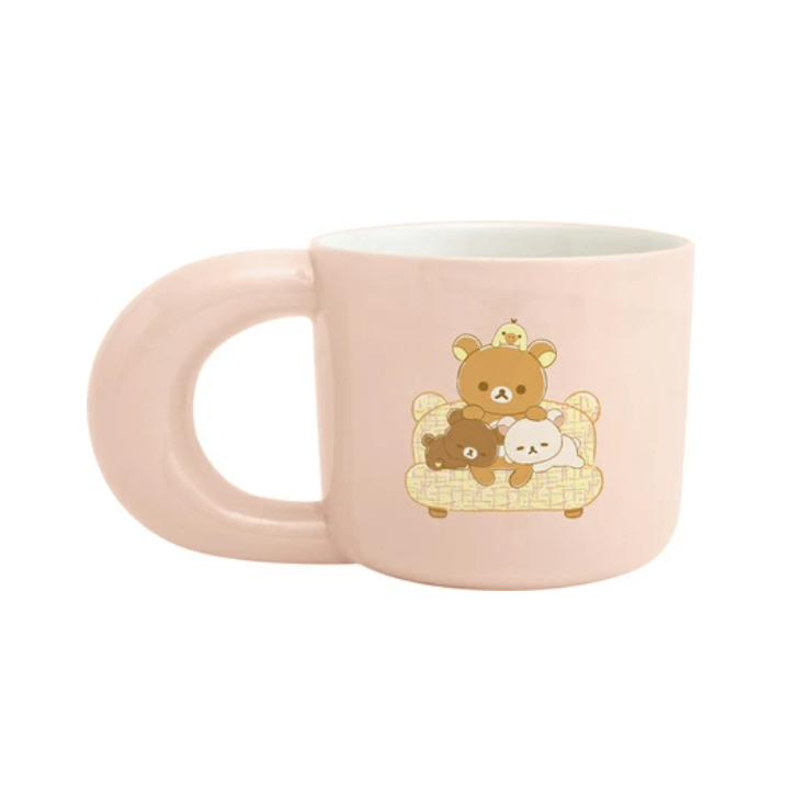 Rilakkuma轻松熊｜San-X Ceramic Mug / Wonderful House奇妙屋粉色陶瓷马克杯/微波炉适用｜约80×Φ90mm