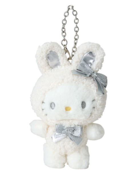 Sanrio三丽鸥｜Mascot Charm / Fluffy Snow Rabbit冬日毛茸茸银白初雪小兔系列可爱角色玩偶挂件/包挂｜约10×4×16.5cm