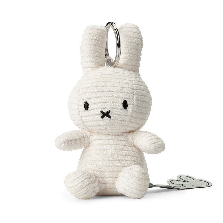 Miffy米菲｜BON TON TOYS -Keychain ECO Corduroy坐姿灯芯绒毛绒玩偶钥匙扣挂件/包挂｜约10 cm – 4″