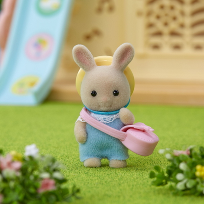 SylvanianFamilies森贝儿家族｜Milk Rabbit Baby牛奶兔宝宝植绒站宝套装/玩具/过家家5413