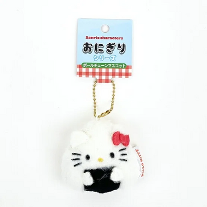 Sanrio三丽鸥｜Mascot Holder / Rice Ball可爱角色三角饭团毛绒玩偶挂件/包挂｜约65×74×3mm