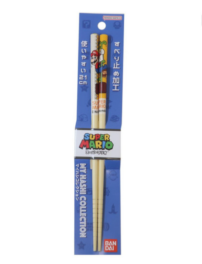 Nintendo任天堂｜Mario Bamboo Chopsticks 21cm / Super Mario Brothers超级马里奥竹制筷子｜约长210mm