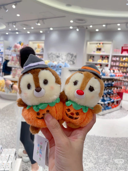 Disney迪士尼｜Fluffy Plush Keychain / Halloween Skeleton万圣节豆豆眼奇奇蒂蒂