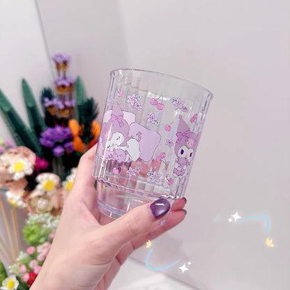 Sanrio三丽鸥｜Clear Plastic Tumbler可爱图案树脂防摔透明杯子/水杯｜约380ml