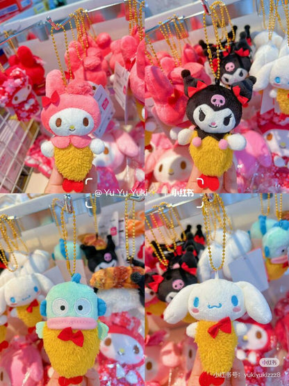 Sanrio三丽鸥｜Mascot Holder / Fried Shrimp可爱角色炸虾天妇罗毛绒玩偶挂件/包挂｜约H14×W7×D4cm