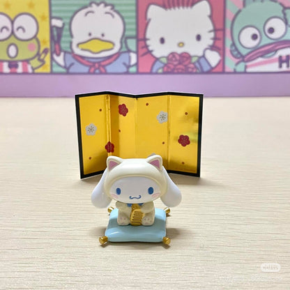 Sanrio三丽鸥｜Secret Mascot - Zodiac Lucky Cat Blind Box 十二生肖蛇年限定坐垫招财猫系列手办摆件盲盒/全8种｜1枚入