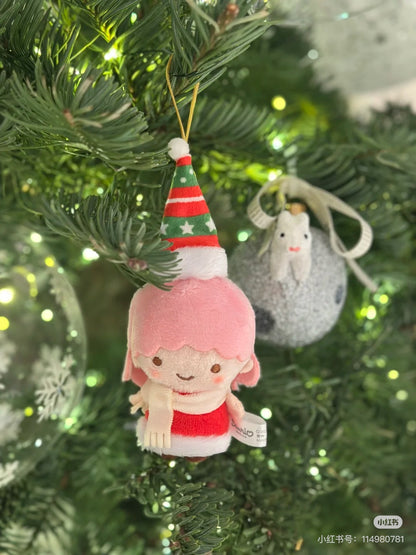 Sanrio三丽鸥｜Secret Mascot Brooch - Christmas 2024 Blind Box圣诞限定毛绒玩偶挂件胸针盲盒/全8种｜1枚入