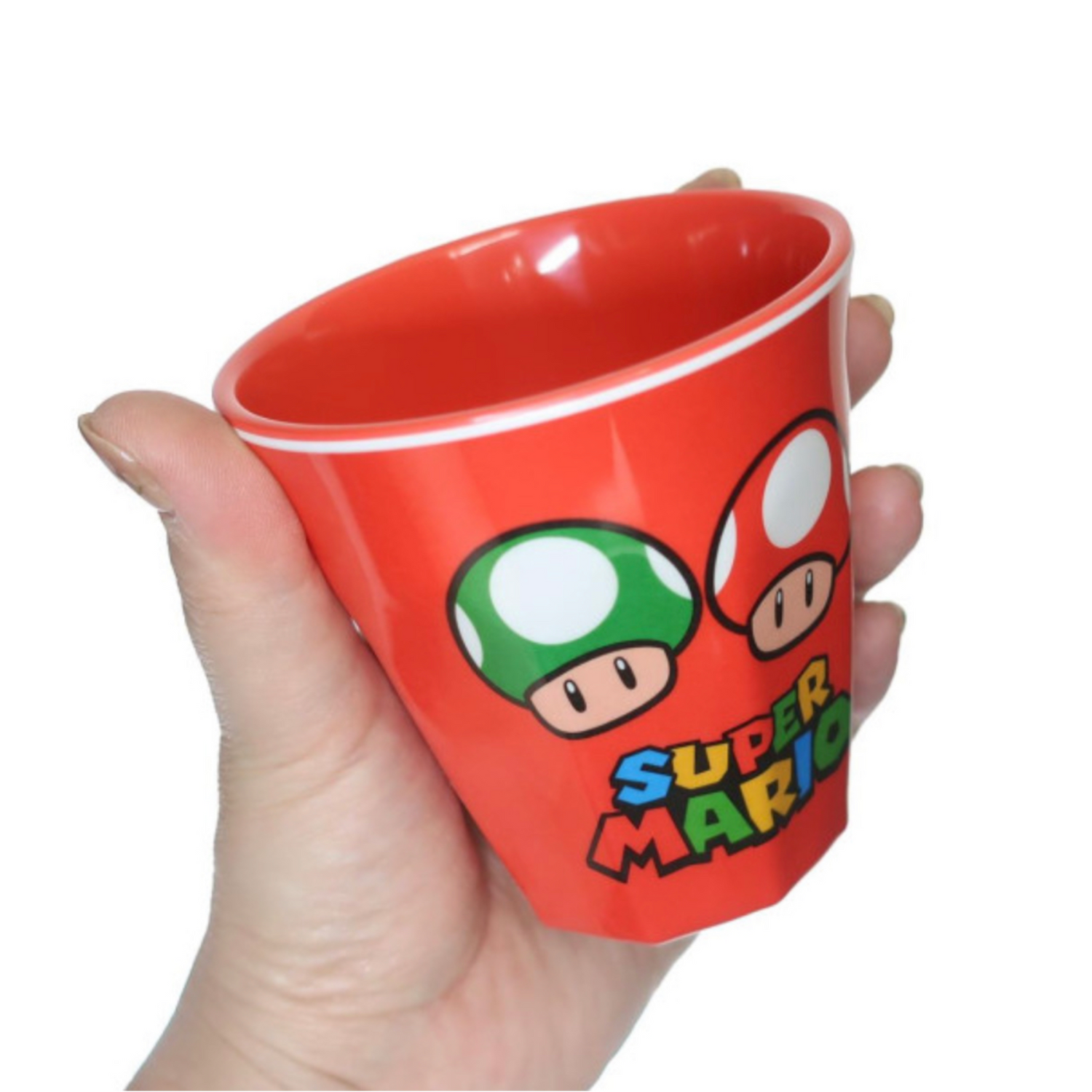 Nintendo｜Mario Melamine Tumbler - Mushroom / Super Mario Brothers超级马里奥蘑菇头奇诺比奥树脂防摔漱口杯/水杯/正反两种图案｜约88×90mm