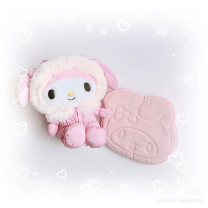 Sanrio三丽鸥｜Mascot Holder- Fluffy Puffy Winter冬季羽绒滑雪服毛绒玩偶挂件/包挂｜约9.5×7.5×12.5cm