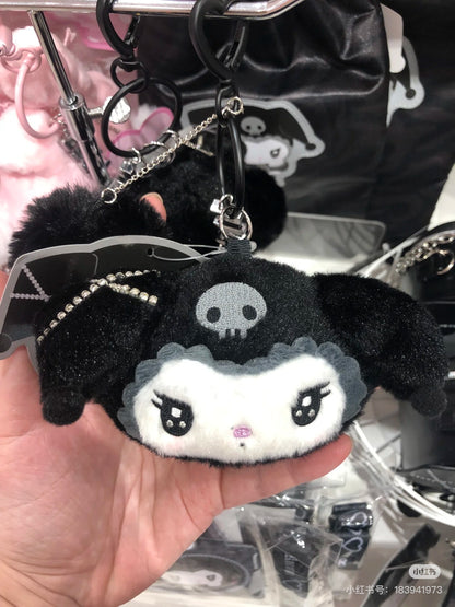 Sanrio三丽鸥｜Sanrio Plush Keychain偶像系列毛绒大脸华丽字母钥匙扣/挂件｜约14×6×7cm