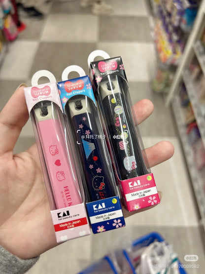 KAI贝印｜Hello Kitty Wafu Nail Clipper Standard M Fujisan Mount Fuji凯蒂猫和风富士山不锈钢指甲钳M号/防飞溅