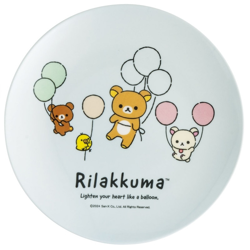 Rilakkuma｜Main Plate Rilakkuma Skater Plate｜Approx. 200 mm in diameter x 17 mm in height