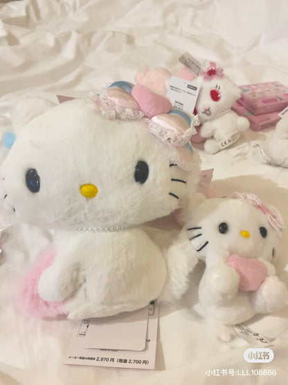 Sanrio三丽鸥｜ Plush Toy / Fluffy Heart毛茸茸爱心系列平成复古系列可爱角色毛绒玩偶/公仔｜约9.5 x 17.4 x 19.7cm