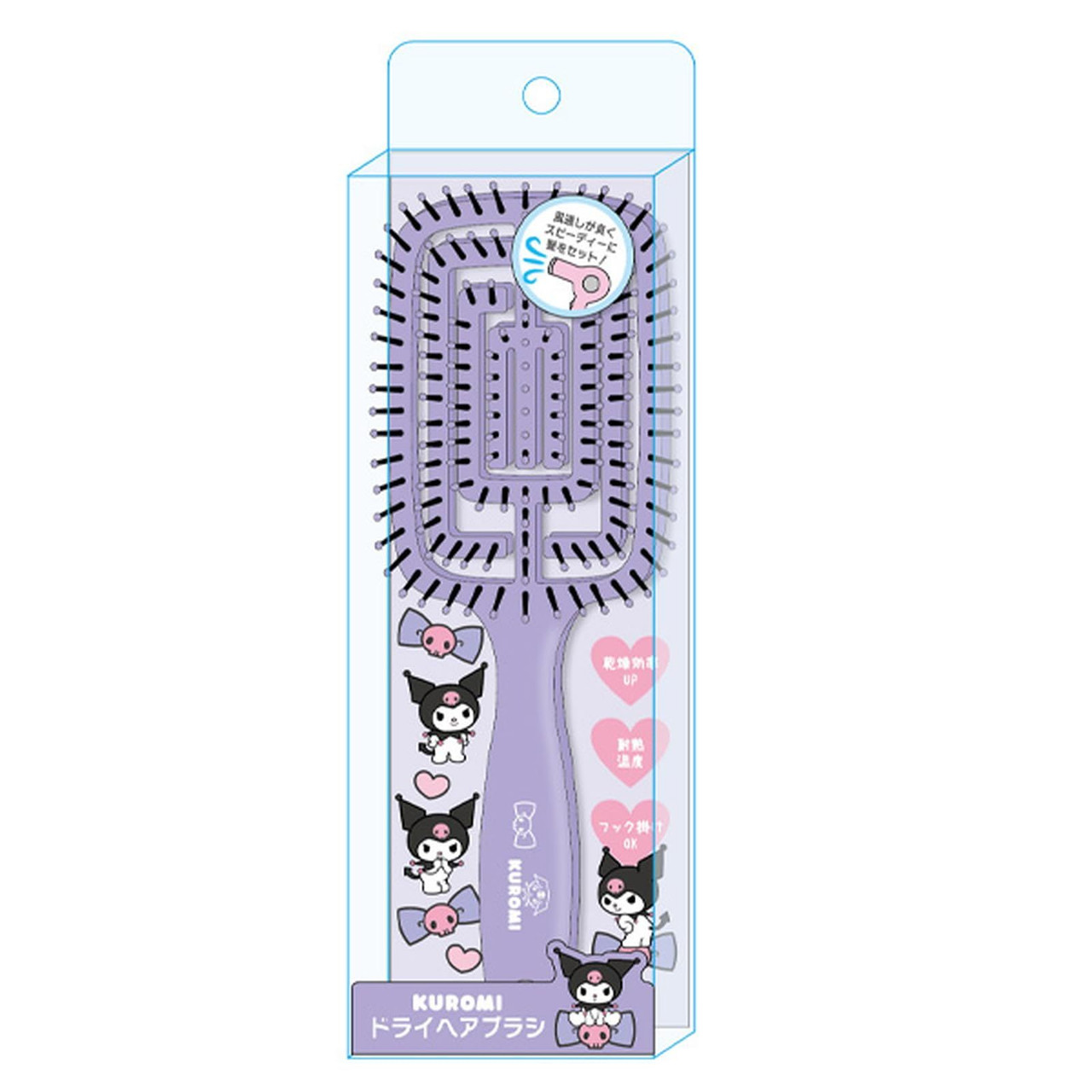 Sanrio三丽鸥｜Kcompany Sanrio Characters Dry Hair Brush 可爱角色ABS树脂尼龙梳子/干发梳｜约5.0 x 8.5 x 27.5cm