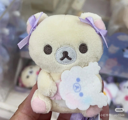 Rilakkuma轻松熊｜Osorano Kururin Wataame - Tenori Plush Toy San-X天空白云棉花糖系列毛绒沙包玩偶手玉/全6种｜1枚入