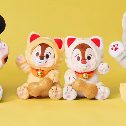 Disney｜New Year Collection Plush Toy-Lucky Cat Figure新年招财猫系列奇奇蒂蒂坐姿毛绒玩偶/公仔/可脱帽｜約 高さ19.5×幅15×奥行き15.5(cm)