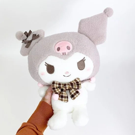 Sanrio｜摩卡格纹玩偶/公仔/类似羊毛毡质感/美拉德色｜M号/约H27 x W35 x D16cm