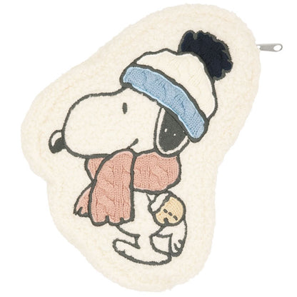 Snoopy｜usj冬日限定HAPPINESS IS FINDING完美礼物系列毛茸茸化妆包/收纳包｜約W18cm×H21.5cm×D4cm